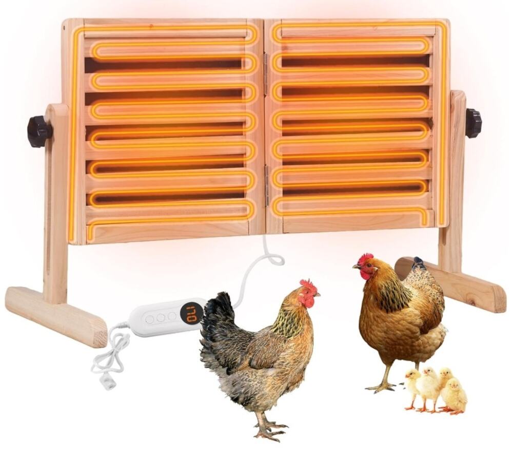 120W Chicken Brooder Heater Heat Plate Temp Control Timer Adjustable 22.4x11.8